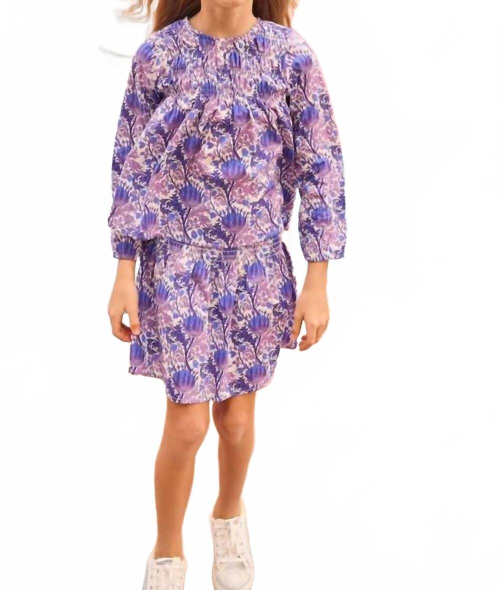NEW BISBY anita long sleeve top in concord floral